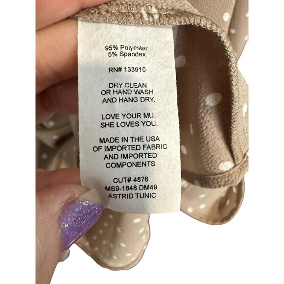 Show Me Your Mumu Size Medium Astrid Tunic Dotcha Miss Me Tunic Top Tan #GH11-5 - Picture 6 of 10